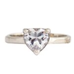 Anello Argento 925 Love Zircone Taglio Cuore