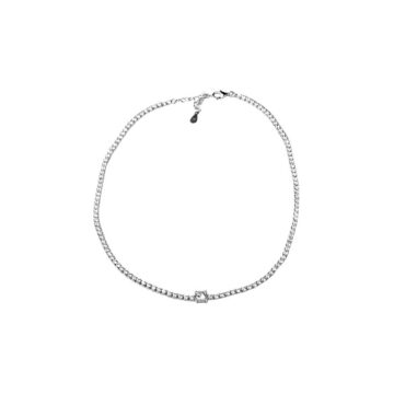 Collana tennis con punto luce in argento 925
