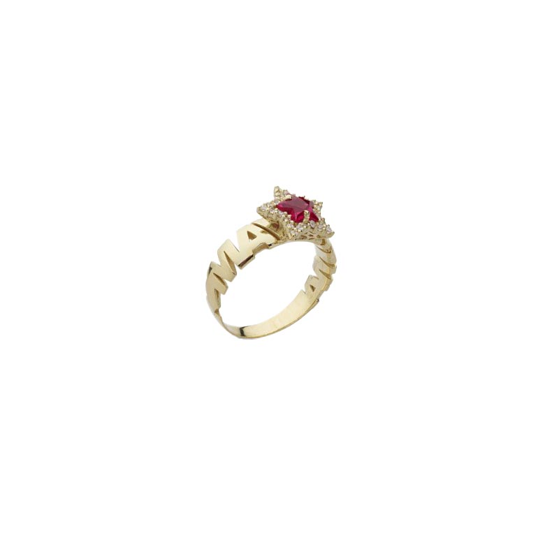 Anello Mamma con Pietra colorata in Argento 925 linea Le Dediche