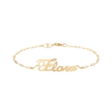 Bracciale in Oro 18kt con nome personalizzato in corsivo