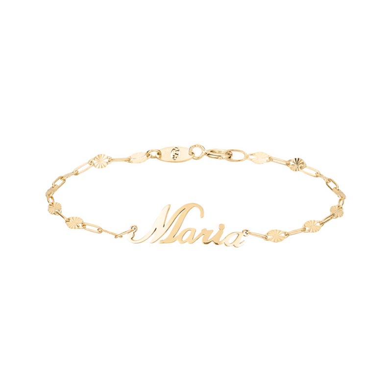 Bracciale baby in Oro 18kt con nome personalizzato