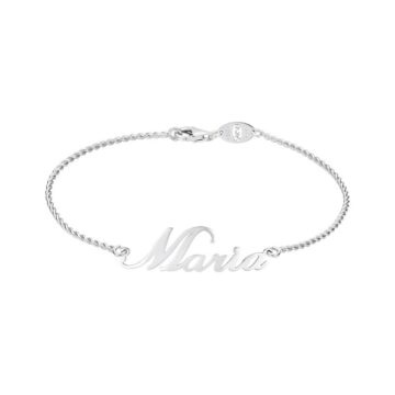 Bracciale intrecciato in Oro 18kt con nome personalizzato corsivo