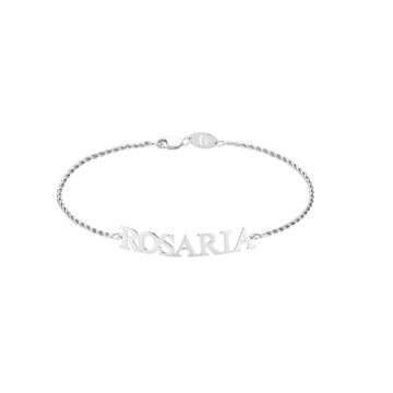 Bracciale in argento 925 con nome personalizzato 40 mm