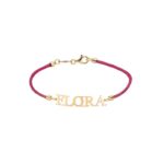 Bracciale laccio rosso in argento 925 con nome personalizzato