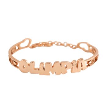 Bracciale Rigido in Argento 925 con Nome Personalizzato