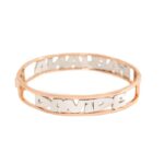 Bracciale in Argento Rosa Personalizzato Nome Stampato