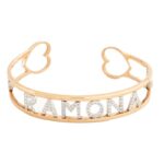 Bracciale Personalizzabile con Nome Zirconi e Cuori