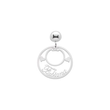Coppia di orecchini in Argento 925 nome e cuori