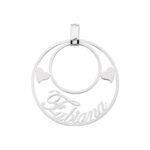 Pendente in Argento 925 con nome e cuoricini 30mm