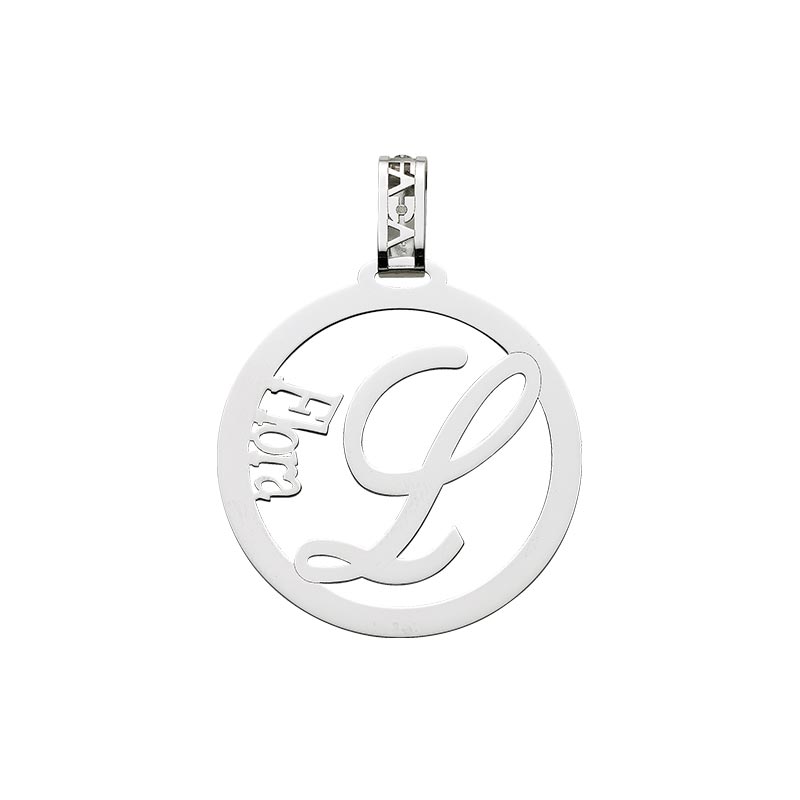 Pendente in Argento 925 con nome e lettera 30mm