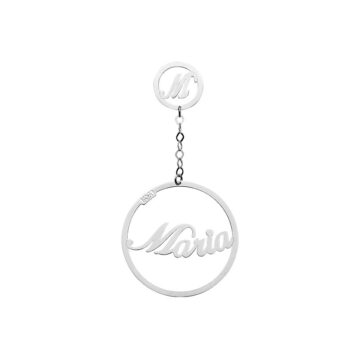 Orecchini in argento 925 con nome personalizzato 30mm
