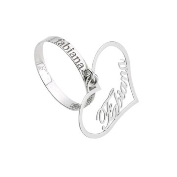 Anello Cuore in Argento 925 personalizzabile