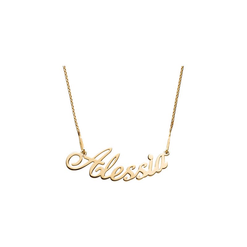 Collana Oro 18 kt personalizzabile con il tuo nome 25mm