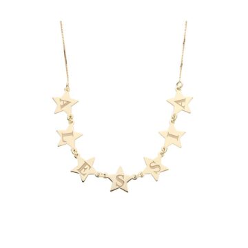 Collana stella in Oro 18kt con il tuo nome