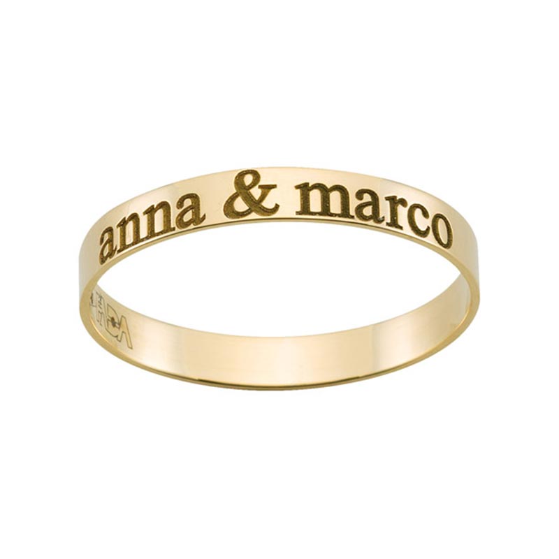 Fedina in Oro 18kt personalizzabile