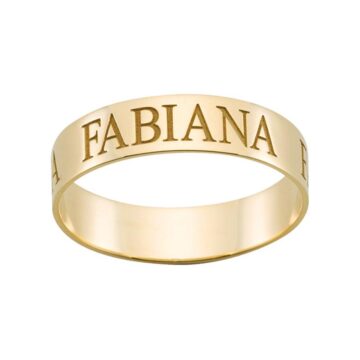 Fedina in Oro 18kt con nome personalizzabile