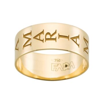 Fedina in Oro 18kt con nome personalizzabile 8mm