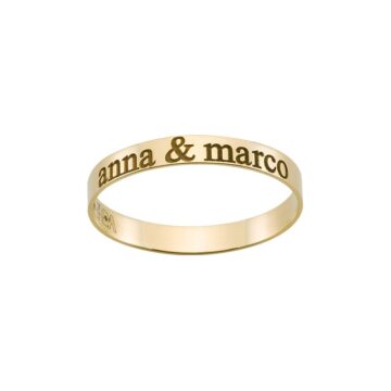 Fedina in Argento 925 con nome personalizzato 3mm