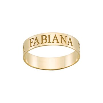 Fedina in Argento 925 nome personalizzabile verticale 5mm