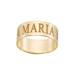 Fedina in Argento 925 nome personalizzabile orizzontale 8mm