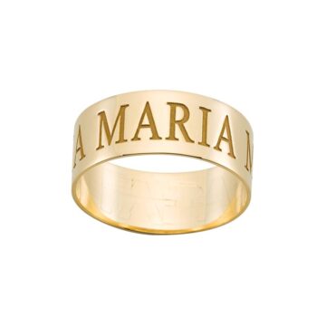 Fedina in Argento 925 nome personalizzabile orizzontale 8mm