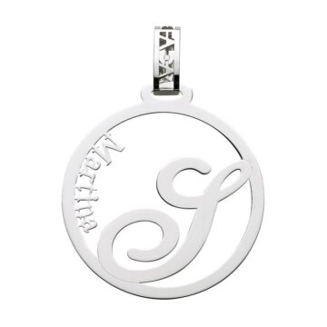 Pendente Oro 18kt con nome e lettera personalizzabile