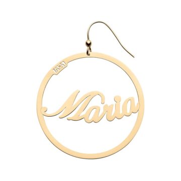Orecchini in Oro 18kt con nome personalizzabile 40mm