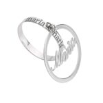 Anello in Oro 18kt con Pendente Nome Personalizzato