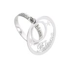Anello in Oro 18 Carati Pendente a Cerchio e Stelle Nome Personalizzato