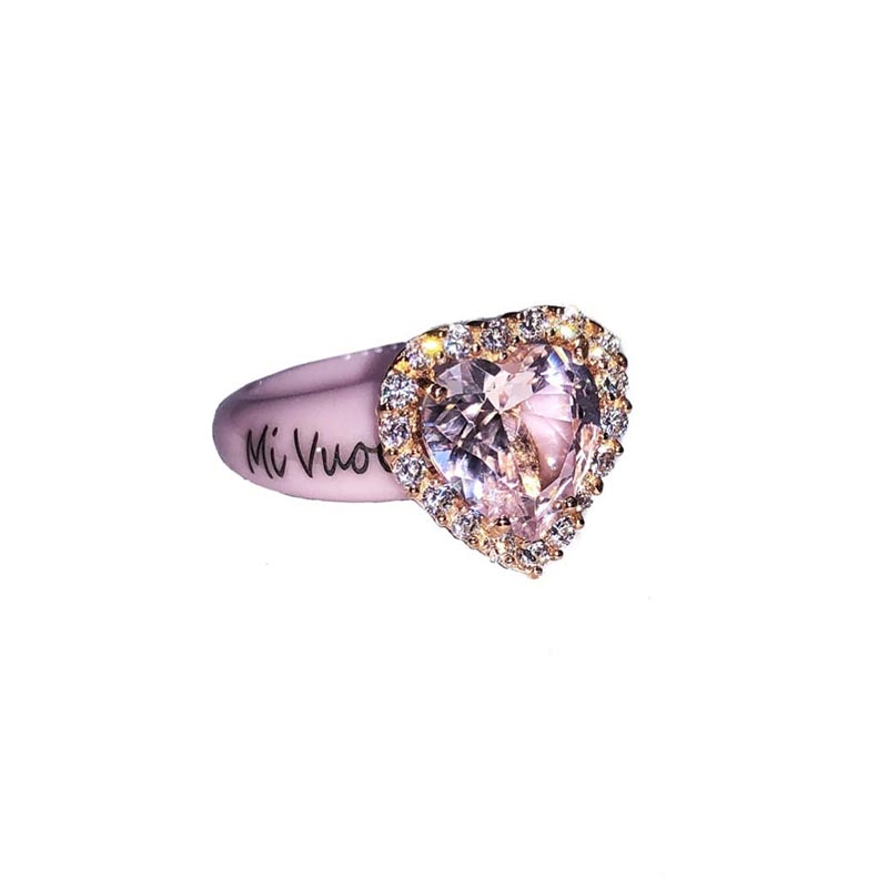 Anello Big Ceramica in Argento 925
