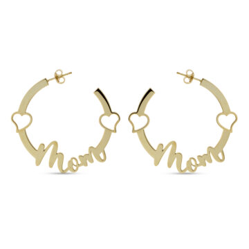 Orecchini Mom con Cuori in Argento 925