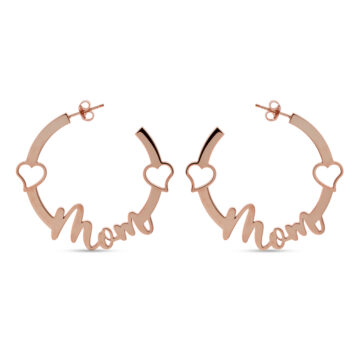 Orecchini Mom con Cuori in Argento 925