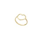 Anello cuore vuoto in argento 925