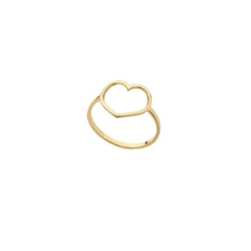 Anello cuore vuoto in argento 925