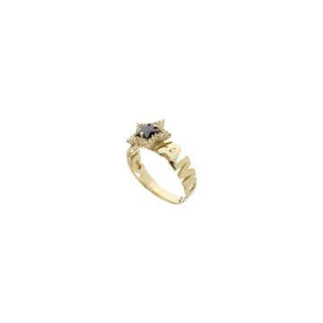 Anello ti amo con pietra colorata taglio stella in argento 925
