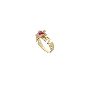 Anello Forever con pietra colorata taglio stella in argento 925