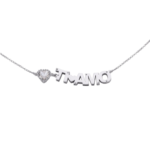 Collana Ti Amo con pietra in Argento 925 linea Le Dediche