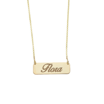 Collana nome su targhetta in Argento 925