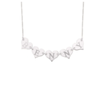 Collana nome inciso su Cuori grandi in Argento 925