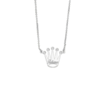 Collana Corona e Zirconi in Argento 925 nome inciso