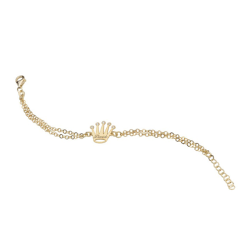 Bracciale Corona e Zirconi in Argento 925 nome inciso