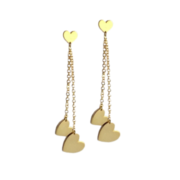 Coppia orecchini Cuori in Argento 925