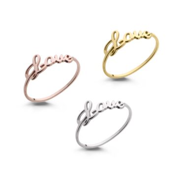 Anello love chiuso in argento 925