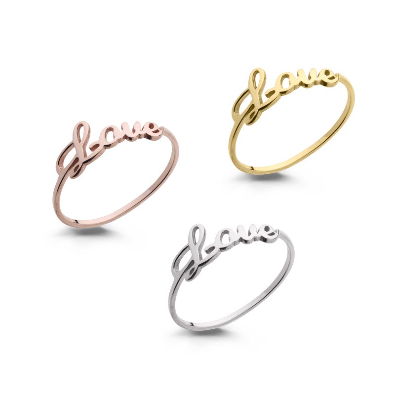 Anello love chiuso in argento 925