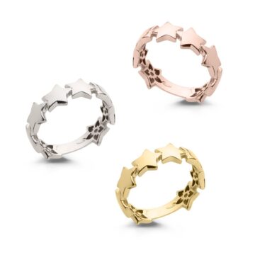Anello con stelle in argento 925