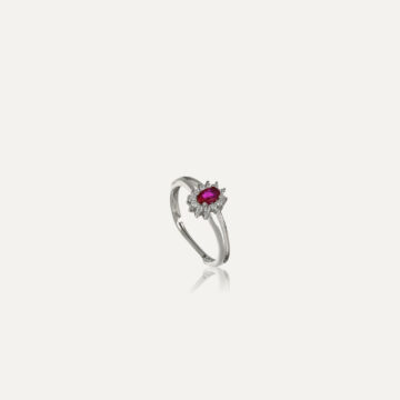 Anello pietra colorata in argento 925