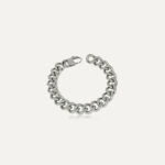 Bracciale catena voluminoso in acciaio