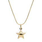 Collana stella bombata in argento 925