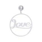 Orecchini pendente love in argento 925
