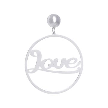 Orecchini pendente love in argento 925